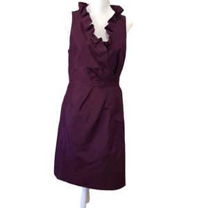 Beautiful J Crew 100% silk cocktail dress in a deep wine color.  Size 14